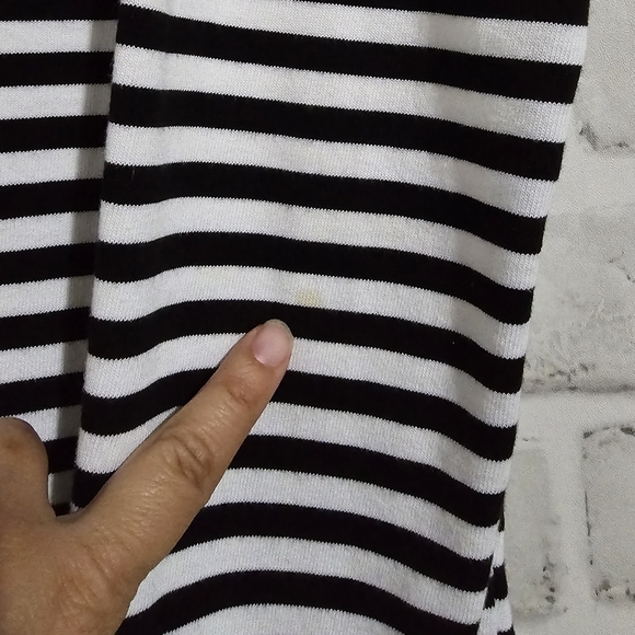 AMI Paris De Coeur Mariniere Long Sleeve Shirt Black/White Stripe size S - Picture 11 of 11